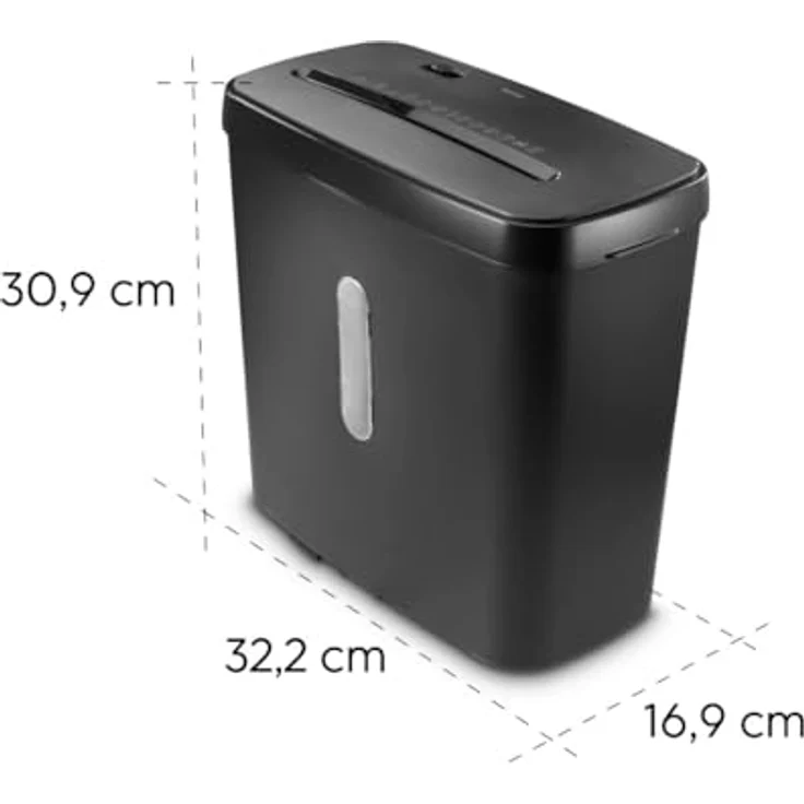 Hama Safe X50, Aktenvernichter mit Kreuzschneid-Technologie, 22 cm, 4 x 39 mm, 11 l, 65 dB, schwarz, versandkostenfrei – Bild 6