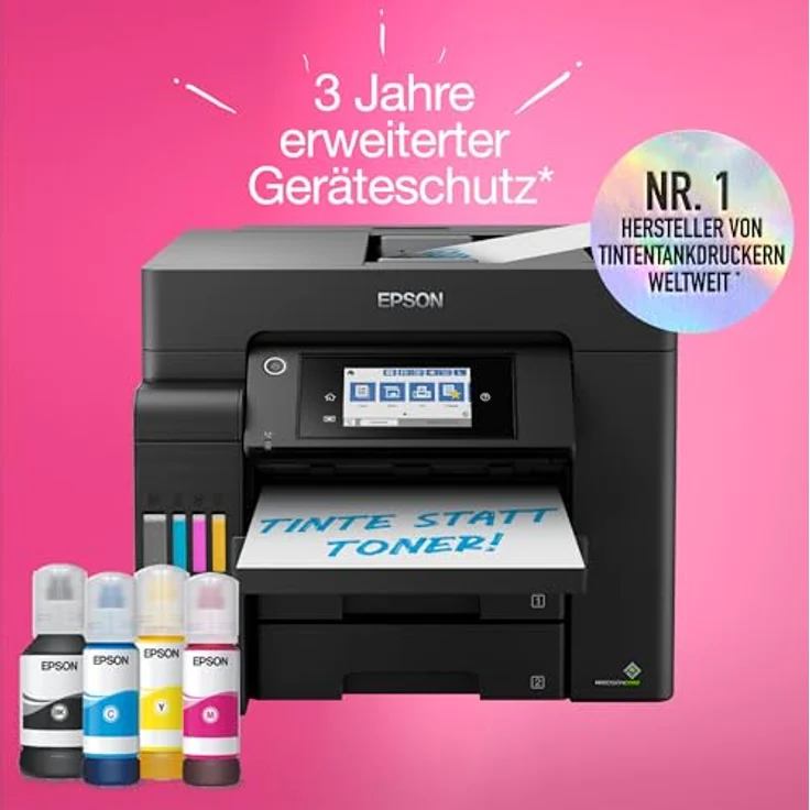 Epson EcoTank ET-5805 WLAN-Multifunktionsdrucker, A4, Fax, Schwarz, Farb-Tintenstrahl-Technologie, Duplex-Druck, Drahtlose Schnittstellen – Bild 8