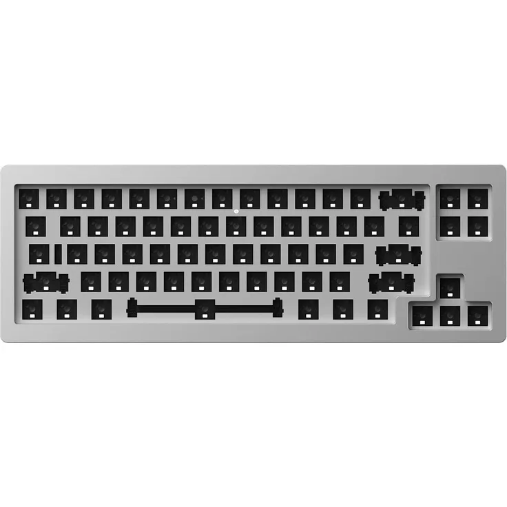 Akko MonsGeek M7 VIA Barebone Kit, kompakte 65%-mechanische Tastatur mit Aluminium-Gehäuse und RGB-Beleuchtung, Silber