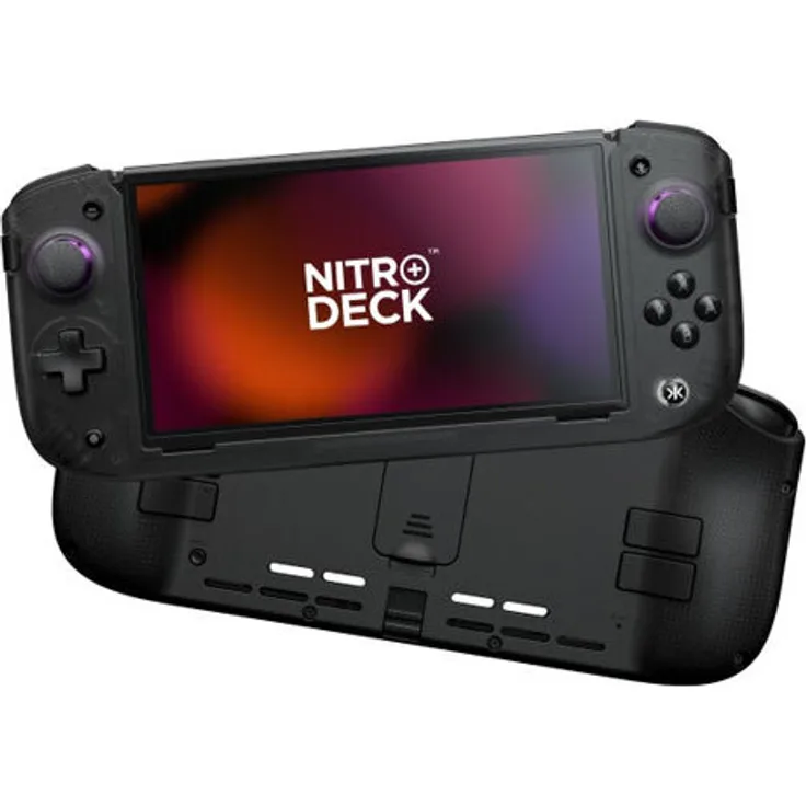 Gioteck Switch Nitro Deck+ Clear Black, Handheld-Deck für Switch & OLED mit verbessertem Komfort und Bluetooth-Verbindung