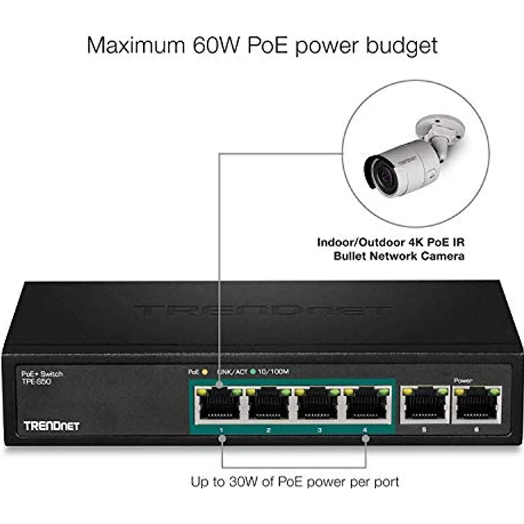 Trendnet TPE-S50 5-Port PoE Switch 10 100Mbps 31W (21221177) – Bild 8