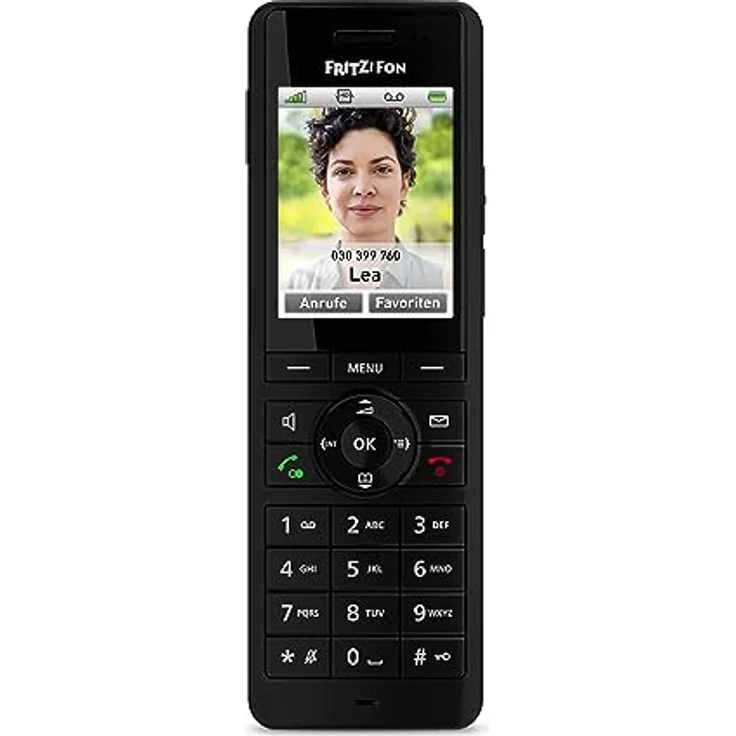 AVM Fritz!Fon X6 Black DECT-Komforttelefon (hochwertiges Farbdisplay, HD-Telefonie, Internet-/Komfortdienste, Steuerung Fritz!Box-Funktionen), schwarz, deutschsprachige Version – Bild 2