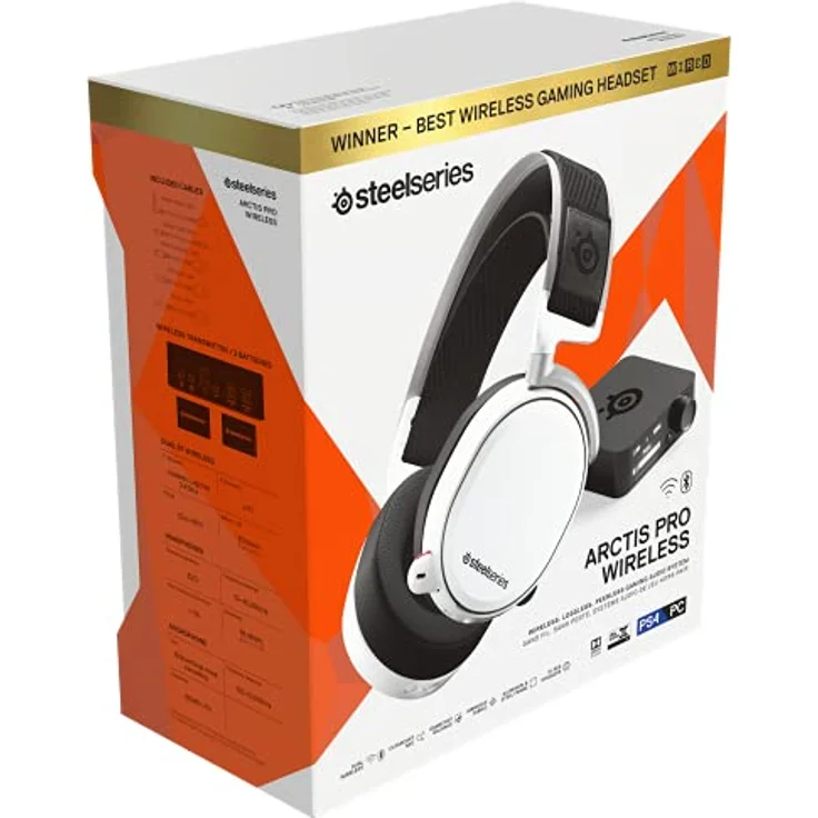 SteelSeries Arctis Pro Wireless - Drahtlos Gaming-Headset - hochauflösende Lautsprechertreiber - kombiniertes Funksystem (2,4 GHz & Bluetooth) - Weiß – Bild 16