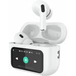 DCU Tecnologic 34152080, Kabellose Bluetooth 5.4 Kopfhörer mit Touchscreen, Weiss, 30 Stunden Wiedergabezeit, Geräuschreduzierung, Equalizer-Modi, Suchfunktion