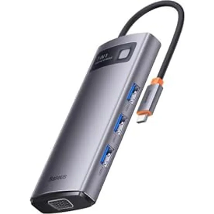Baseus StarJoy 7-in-1 USB-C-3.0-Dockingstation (Grau)