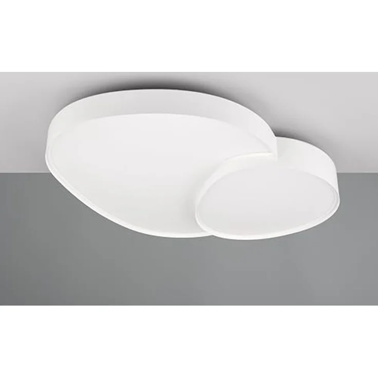 Trio Leuchten Deckenleuchte Rise 647519231, Metall Weiß matt, Schirm Kunststoff Weiß, 45W LED, Dimmbar, Lichtfarbe einstellbar – Bild 4