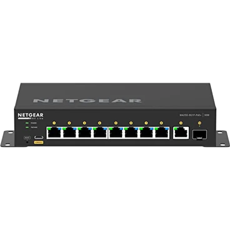NETGEAR AV Line M4250-9G1F-PoE+ vollständig verwalteter Desktop-Switch (GSM4210PD)