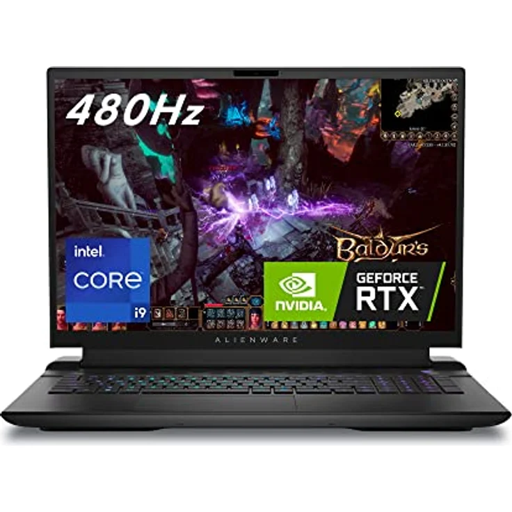 Alienware m18 Gaming Laptop | 13th Gen Intel Core i9 13900HX Prozessor | 18'' FHD+ 480Hz 3ms Display | 32GB DDR5 4800MHz | 1TB NVMe SSD | NVIDIA RTX 4080 12GB GDDR6 | Windows 11 Home | QWERTZ |Schwarz – Bild 1