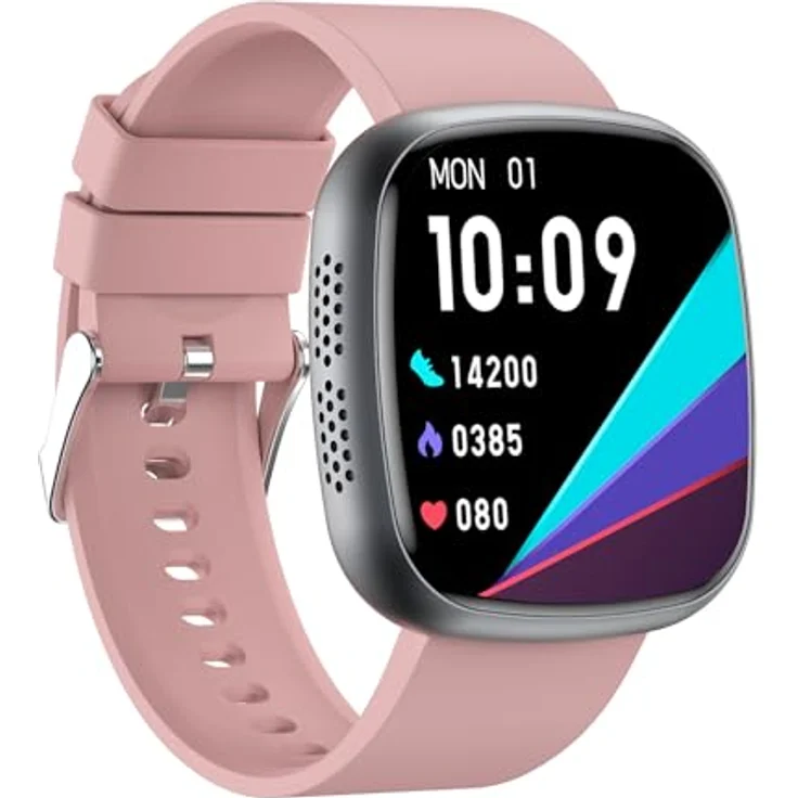 Knauermann Neo 2, Smartwatch mit Fitness-Tracking und Benachrichtigungsfunktionen, schwarz – Bild 3