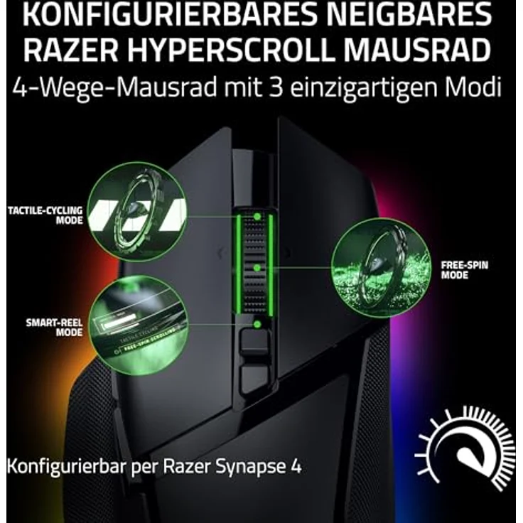 Razer Basilisk V3 Pro 35K - Kabellose ergonomische Gaming-Maus mit Chroma RGB - 35K optischer Sensor (schwarz) – Bild 2