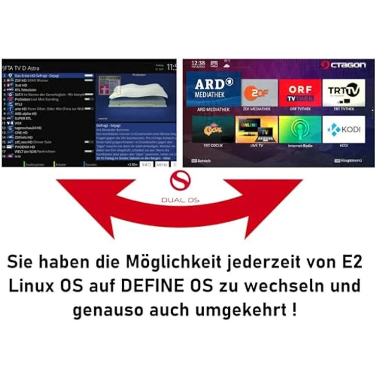 Octagon SF8008 V3 Supreme Combo, 4K UHD Linux Receiver mit DVB-S2X & DVB-C/T2 Tuner, Schwarz, Dual-Band WiFi, M.2-Schnittstelle, PVR-Funktion – Bild 5