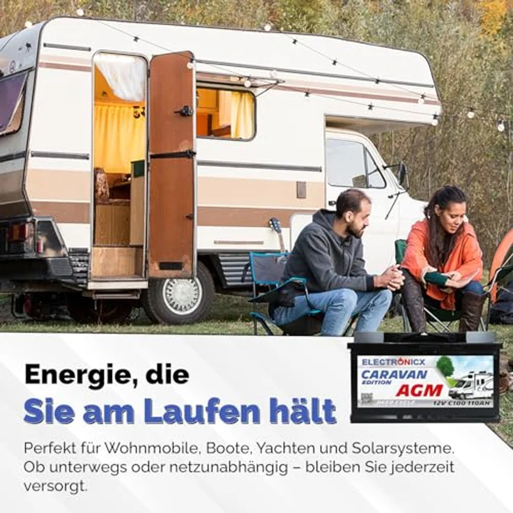 Electronicx Caravan Edition V2 AGM Batterie 110Ah 12V, wartungsfreie Versorgungsbatterie für Wohnmobile & Boote, hohe Zyklenfestigkeit – Bild 5