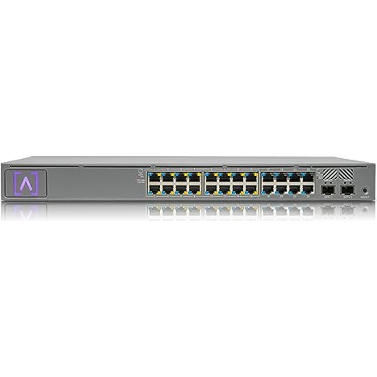 Alta Labs Switch 24-Port PoE Managed Gigabit Ethernet, W128444231 (Power Over Ethernet (PoE), 1U Graphite) – Bild 1