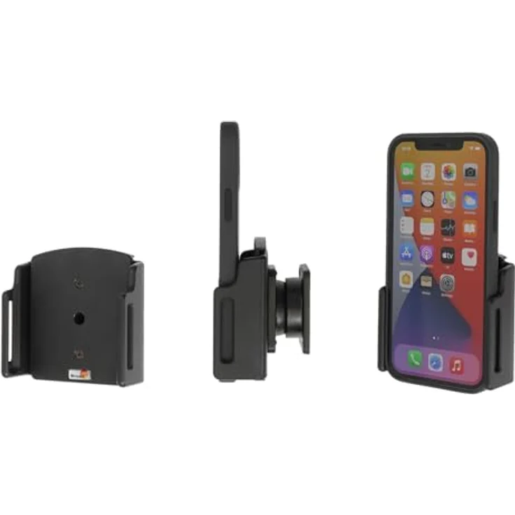 Brodit 711368 Gerätehalterung für Apple iPhone 12 und neuere Modelle, passgenaue Smartphone Halterung mit Kugelgelenk, Schwarz – Bild 2