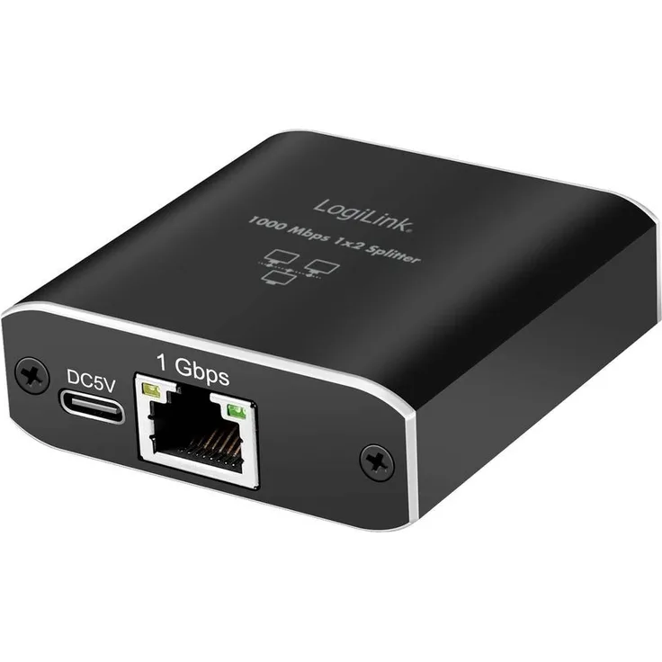 LogiLink Gigabit-Ethernet-Splitter 1 auf 2, 1000 Mbit/s, Netzwerk-Switch