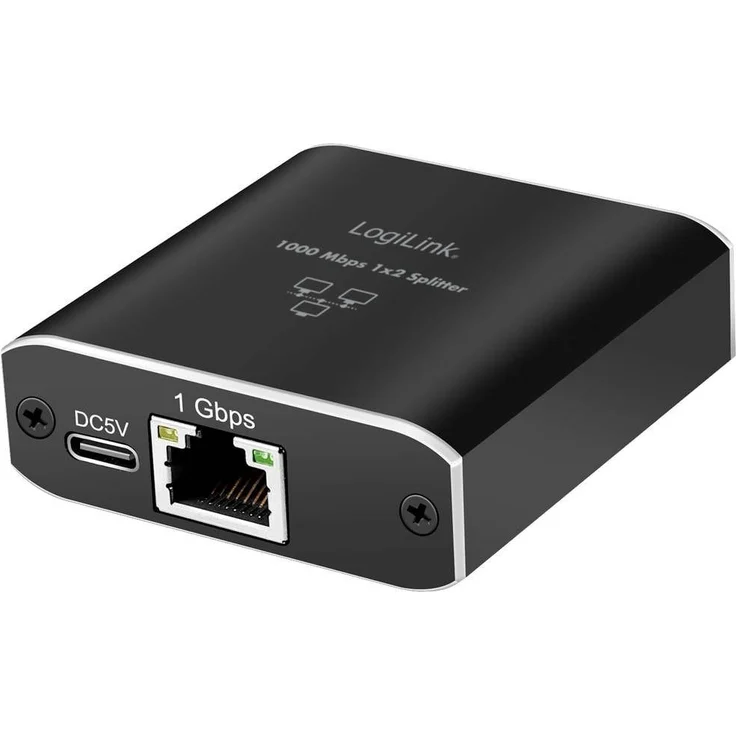 LogiLink Gigabit-Ethernet-Splitter 1 auf 2, 1000 Mbit/s, Netzwerk-Switch – Bild 1