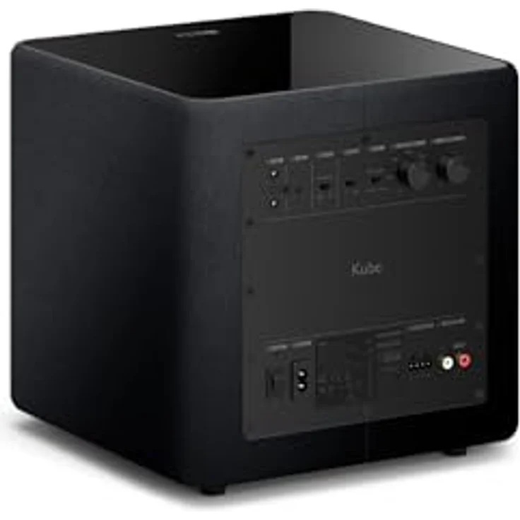 KEF Kube 8 MIE Subwoofer, Schwarz | 300 W RMS-Verstärker Klasse D | 20-cm-Basstreiber | iBX Intelligent Bass Extension | Musik | Heimkino | Gaming – Bild 3