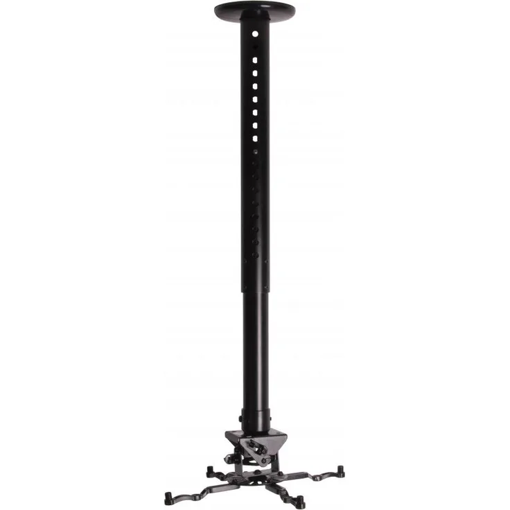 B-Tech BT899-AD, Zimmerdecke Beamer-Halterung, 25 kg, Schwarz, Höhenverstellbar 743 - 1143 mm, 360° Schwenk, -13 - 13° Neigung