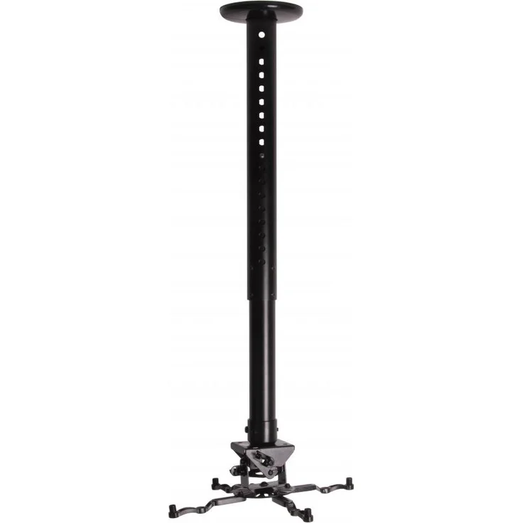 B-Tech BT899-AD, Zimmerdecke Beamer-Halterung, 25 kg, Schwarz, Höhenverstellbar 743 - 1143 mm, 360° Schwenk, -13 - 13° Neigung