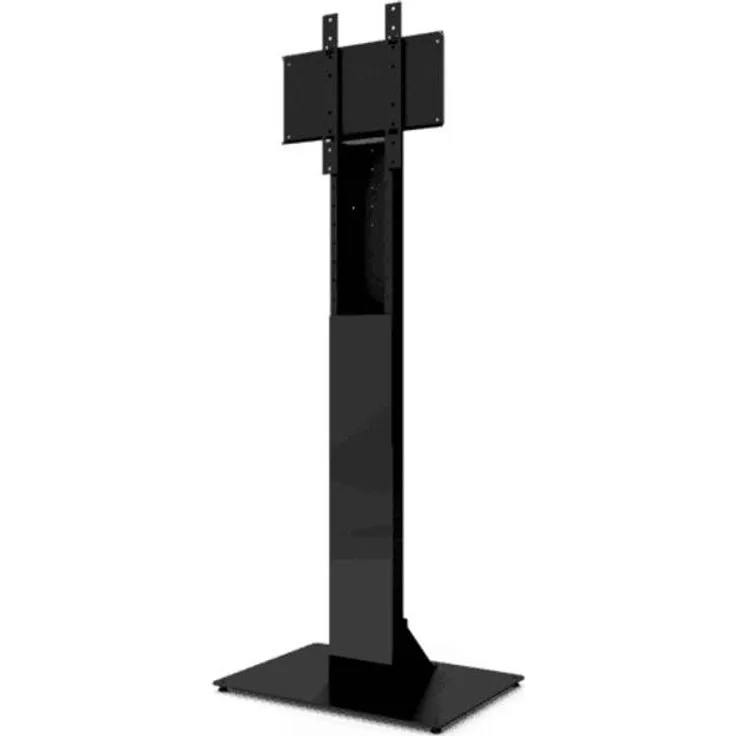 HI-ND FS0000-5001-02, TV Ständer für 49-65 Zoll Bildschirme, 50 kg Tragkraft, Schwarz mit exklusivem Glasdesign