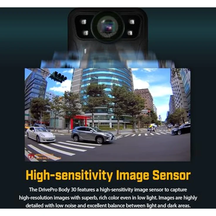 Transcend Bodycam DrivePro 30, Dashcam mit 128GB Speicher, Wi-Fi & Bluetooth, Schwarz – Bild 3