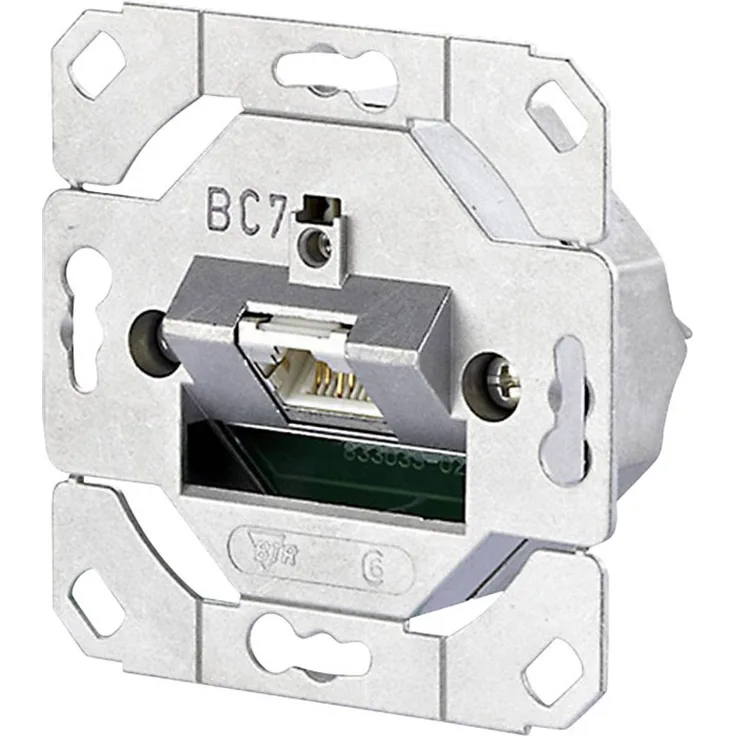 Metz Connect Netzwerkdose Unterputz CAT 6a, 1 Port, Metall, PoE bis 90W, für 10 Gbit Netzwerke