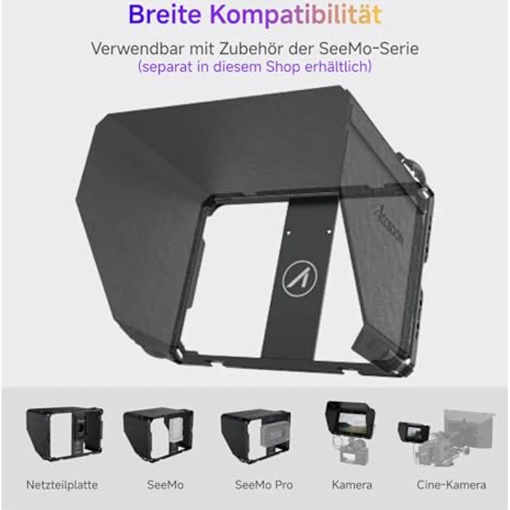 Accsoon PowerCage Mini, Tablet Käfig für iPad mini 6/7 (A17 Pro) mit Sonnenschutz, inklusive NP-F-Batterieplattenadapter und USB-C-Kabel – Bild 4