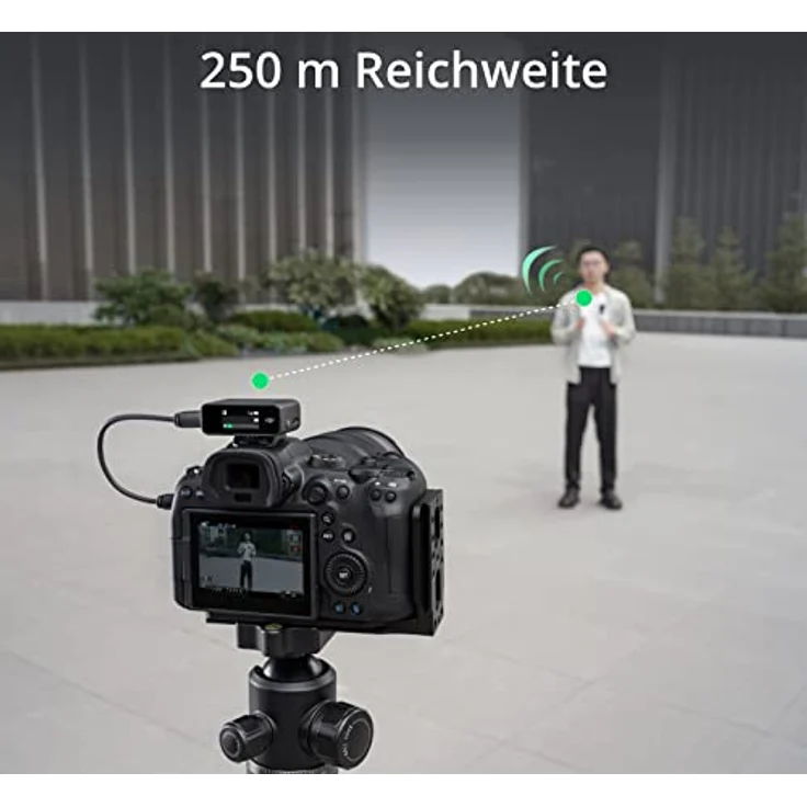 DJI Mic (1 Sender + 1 Empfänger), Lavalier-Funkmikrofon, 250 m Reichweite, kompakt und Ultraleicht, 14 Stunden Aufnahme, Funkmikrofon für PC, iPhone, Kameras, YouTube, Vlogs, Livestream – Bild 2