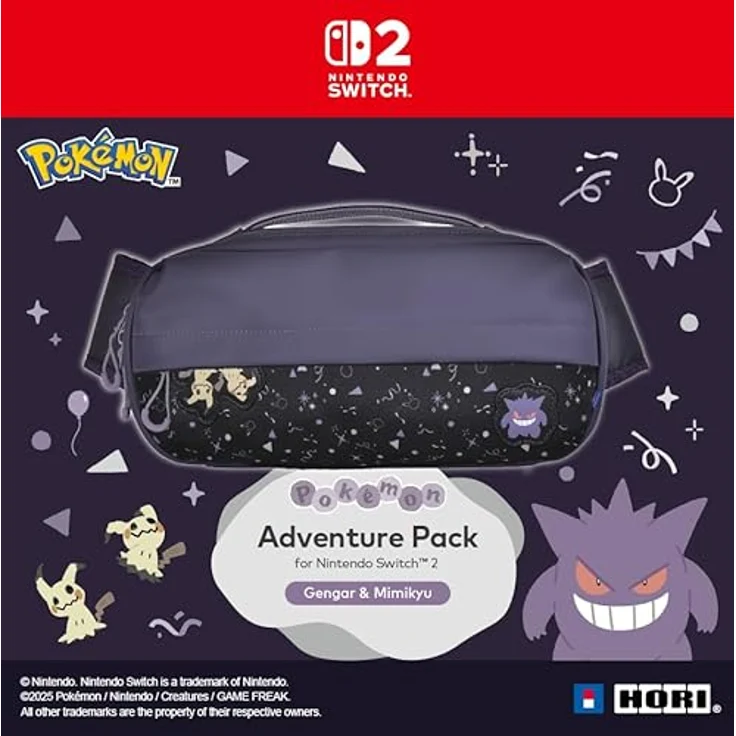 HORI Adventure Pack für Switch 2, Crossbody Tasche mit Gengar & Mimikyu Motiven, verstellbarer Schultergurt, kompatibel mit Nintendo Switch 2, Lite und OLED Model – Bild 5