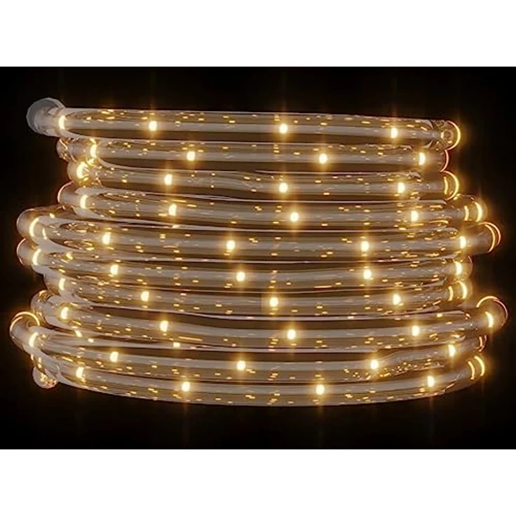 vidaXL Lichtschlauch 1200 LEDs Lichterschlauch Warmweiß 50m PVC, Weihnachtsbeleuchtung für Innen und Außen – Bild 3