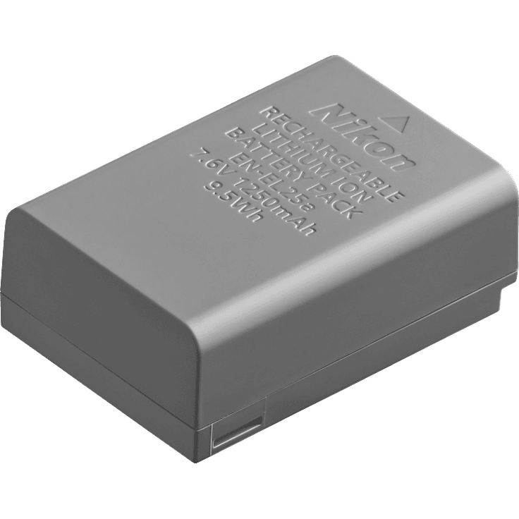 NIKON EN-EL25a, Lithium-Ionen Kamera Akku, 7.6 V, 1.250 mAh, kompakte Bauweise für lange Betriebszeit