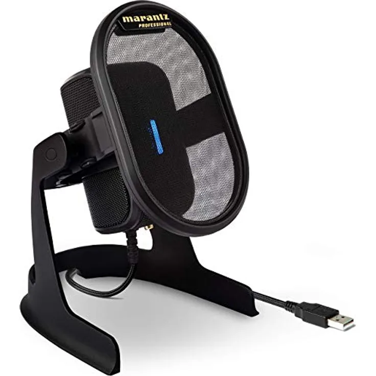 Marantz Professional Umpire – USB-Mikrofon für Aufnahmen, Podcasts, Streaming und Gaming mit Tischstativ, Pop-Filter und Mikrofonspinne