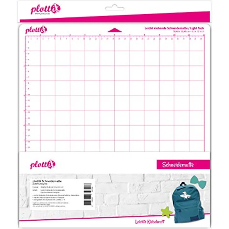plottiX Schneidematte 305 x 305 mm, leicht klebend, für SILHOUETTE CAMEO 1-4, ideal für empfindliche Materialien – Bild 2