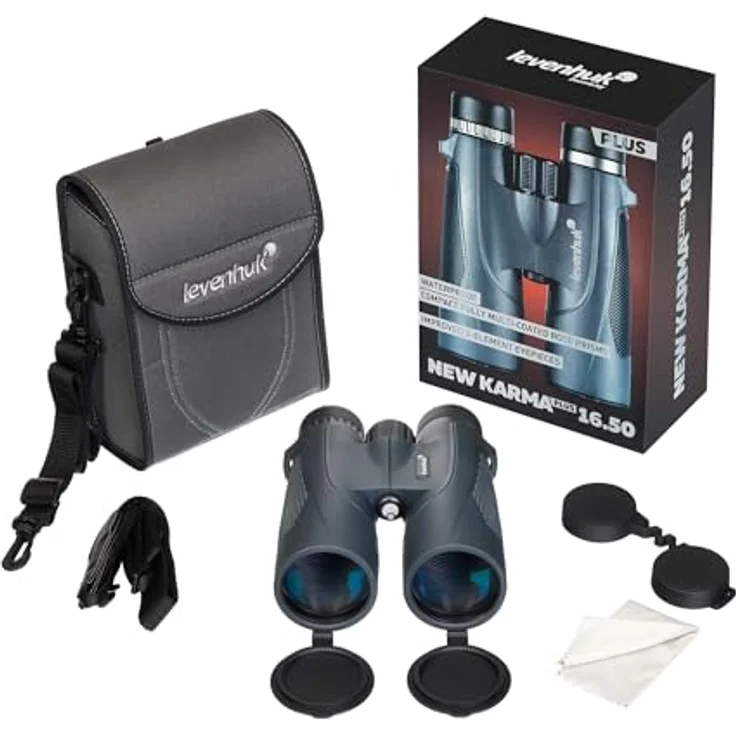 Levenhuk New Karma Plus 16x50, Fernglas für Erwachsene mit wasserdichtem Gehäuse, BaK4-Prismen und FMC-Linsen, ideal für Vogelbeobachtung und Jagd – Bild 2