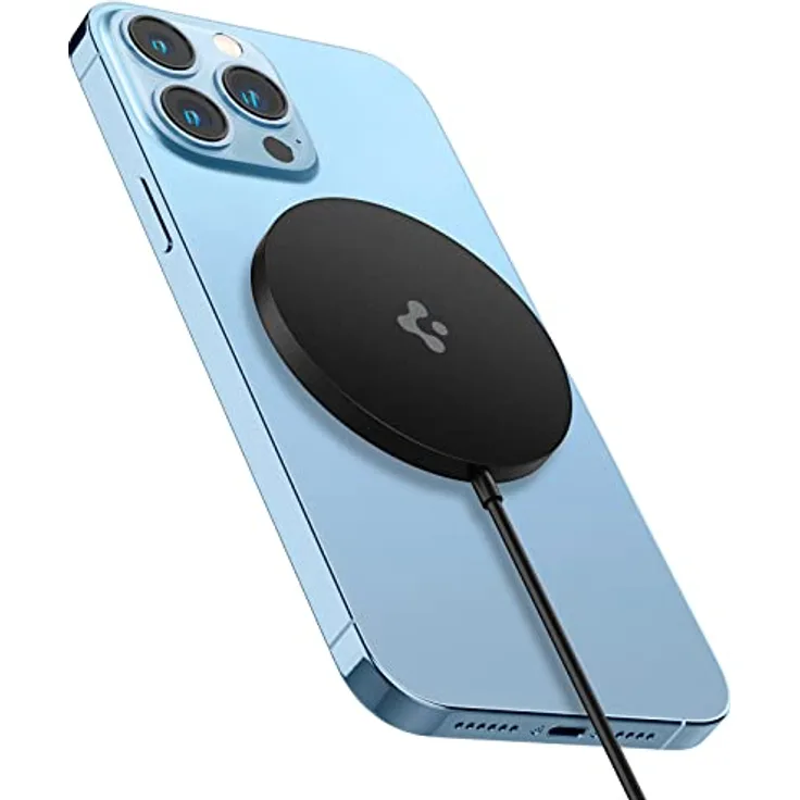 Spigen ArcField für Magsafe Magnetisches Kabelloses Ladegerät Magnetic Wireless Charger - Schnelles Aufladen - Kompatibel mit MagSafe - iPhone 14 13 12 Plus Pro Max Mini - Weiß