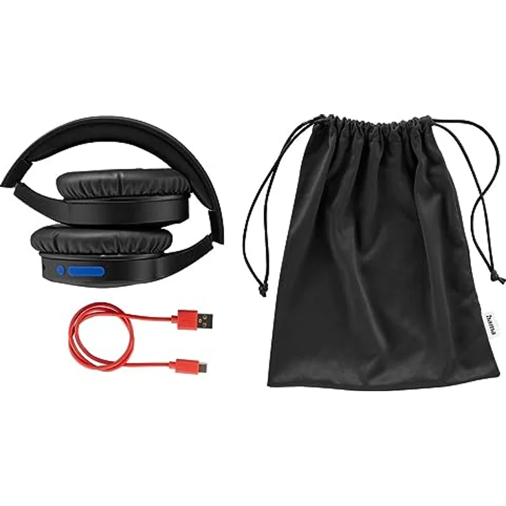 Hama Bluetooth Kopfhörer „Spirit Focused“ (Over Ear Kopfhörer, ANC Kopfhörer, Noise Cancelling, Ohrpolster, drahtlos, Kopfhörer kabellos Over Ear, Geräuschunterdrückung, Bluetooth Headset) schwarz – Bild 5