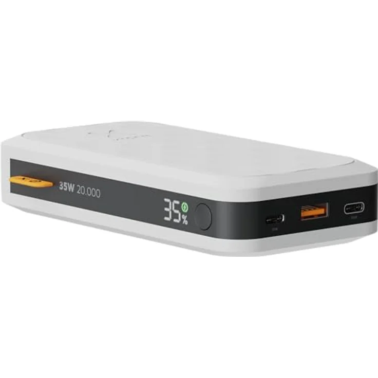 Xtorm Fuel Series 5 35W Powerbank 20.000mAh, 2 x USB-C PD / 1 x USB-A, LED-Anzeige, 100% GRS-Kunststoff, Geeignet für iPhone und Samsung, Weiß – Bild 2