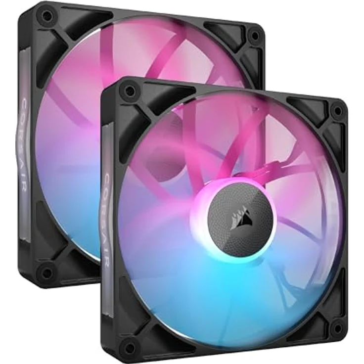 CORSAIR iCUE LINK RX140 RGB 140mm PWM-Lüfters mit iCUE LINK System Hub - Magnetisches Kuppellager - Dual Pack - Schwarz – Bild 1