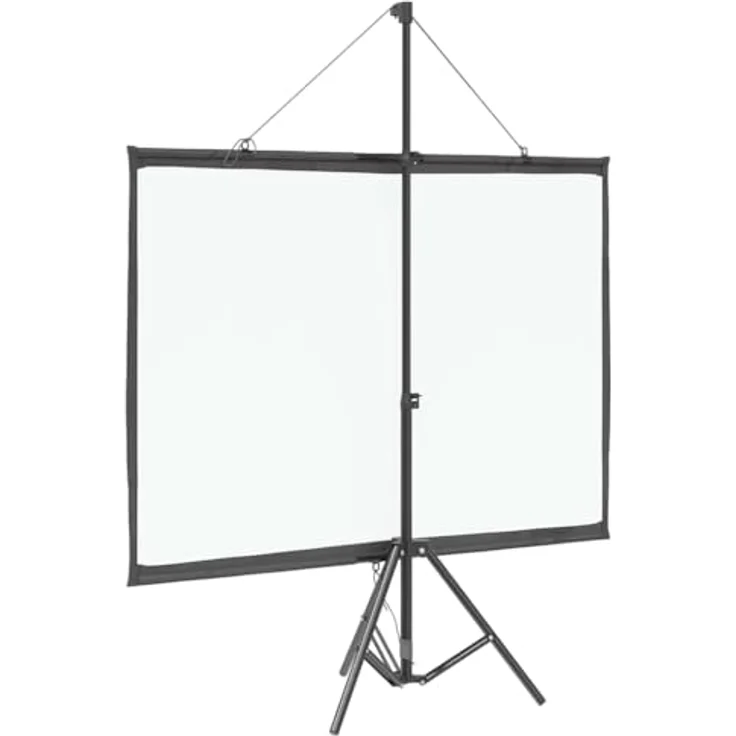 vidaXL Beamer Leinwand mit Stativ 60 Zoll 4:3, Projektionswand, Heimkino-Leinwand, Rolloleinwand, schwarz – Bild 5
