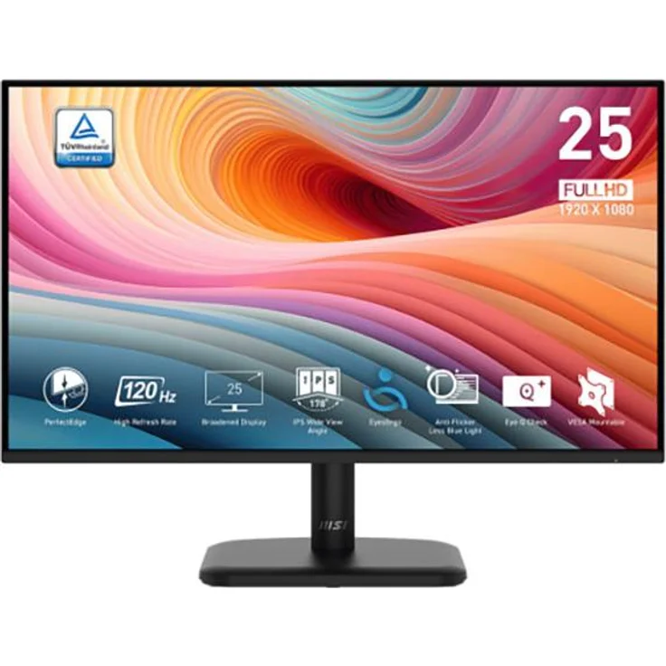 MSI Pro MP251L E2, 24.5 Zoll Full HD IPS Monitor, 120Hz, Augenpflege-Technologie, EU Plug 220V