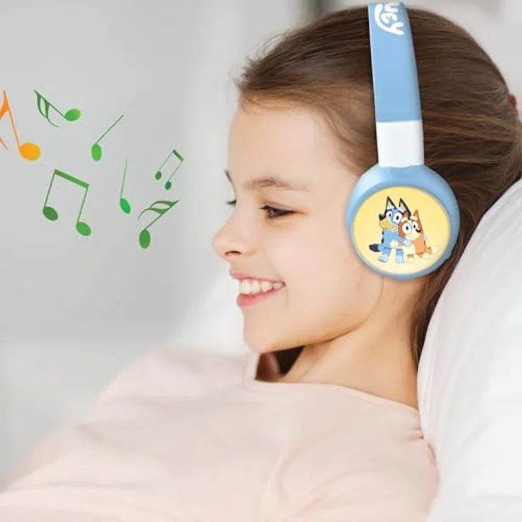Lexibook HPBT010BY, 2-in-1 Bluetooth und Wired Komfort Kopfhörer mit Safe Volume Limited und Bluey Design, faltbar und verstellbar – Bild 4
