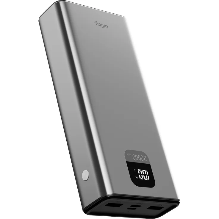 FOREVER Allity Powerbank APB-100 PD QC 22,5W 20000 mAh Grau - Ultraschnelles Laden in schickem Design