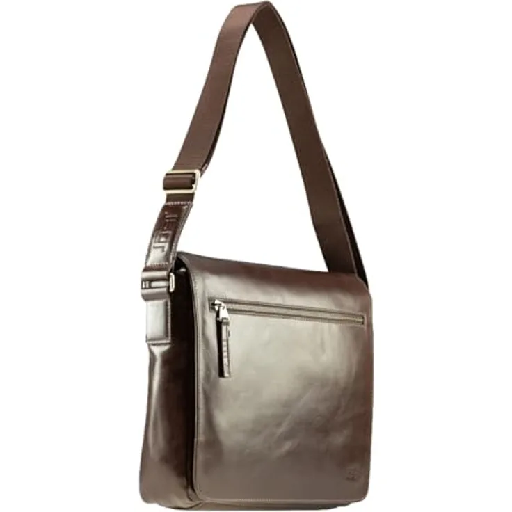 Jost Skagen Aktentasche Messenger, 100% Leder, Laptopfach für 32 cm, braun