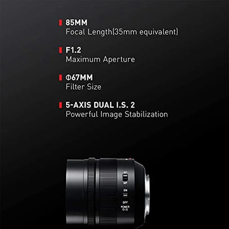 Panasonic H-NS043E Leica DG NOCTICRON 42,5 mm-F1.2 ASPH. Objektiv, dualer Bildstabilisator Dual I.S, schwarz – Bild 4