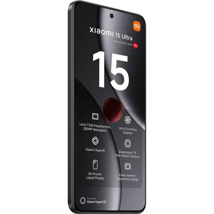 Xiaomi 15 Ultra 5G – 6,73" AMOLED 120Hz, Snapdragon 8 Elite, 512GB, 16GB RAM, 200MP Quad-Kamera, 8K-Video, Black – Bild 3
