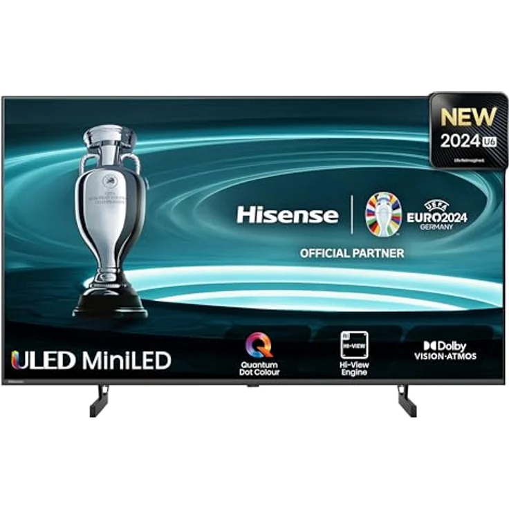 Hisense 50U6NQ 126 cm (50 Zoll) 4K Mini LED ULED HDR Smart TV, Dolby Vision & Atmos, Game Mode Plus, Anthrazit [2024] – Bild 1