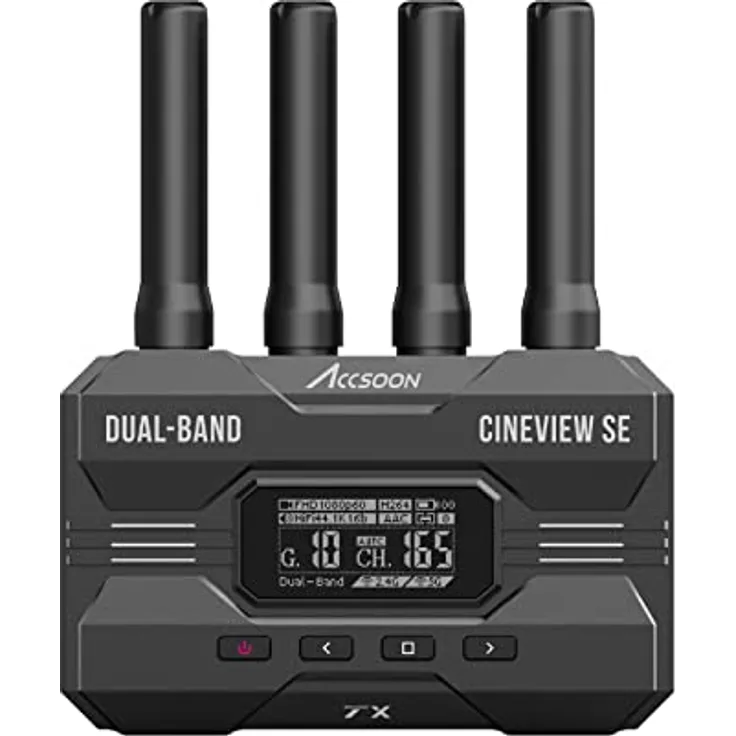 Accsoon CineView SE Wireless Sender nur SDI & HDMI Dualband-Technologie 2.4GHz 5GHz 1200ft/50ms HD Kamerasteuerung IOS Android für Tik-Tok YouTube Live Streaming.(Sender nur)