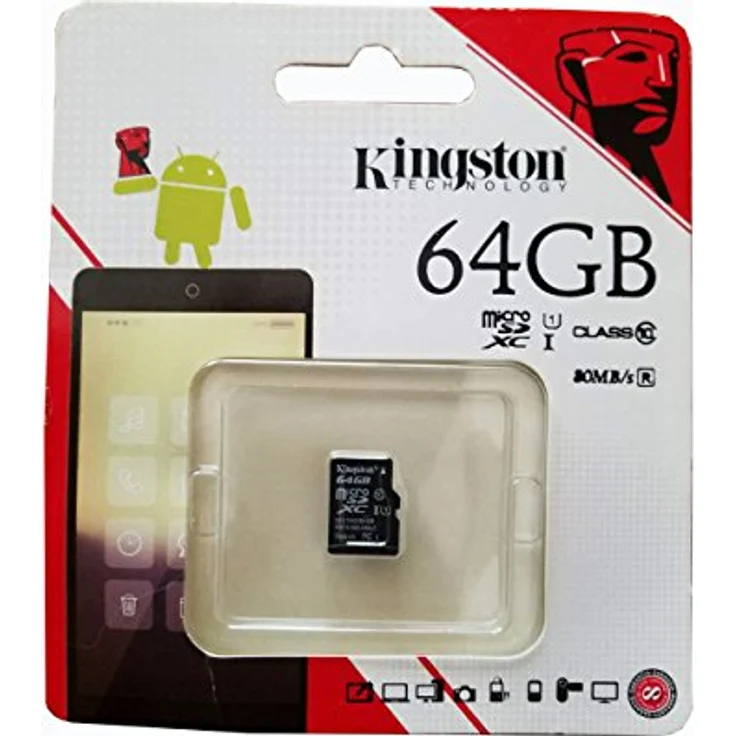 Kingston SDC10G2-64GB microSD Klasse 10 bis zu 45MB-s Speicherkarte (mit SD-Adapter) – Bild 2