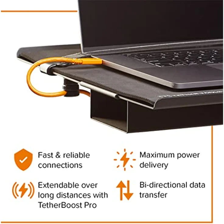 Tether Tools USB-C a USB-C 4,60m orange – Bild 5