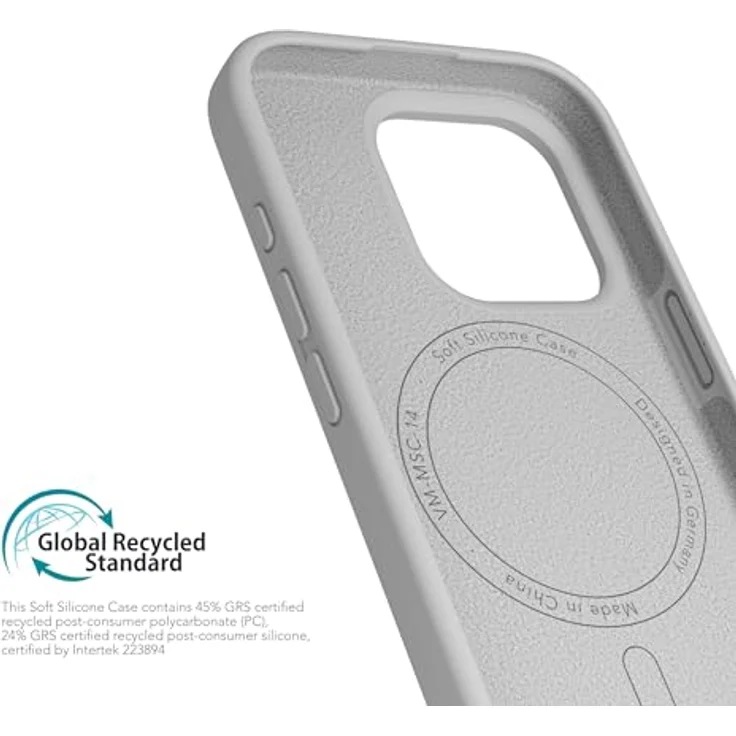 Vonmählen Soft Silicone Case Cover für Apple iPhone 16 Pro Max, Grau, Versandkostenfrei – Bild 4